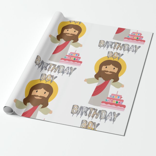 födelsepojke jesus christmas presentpapper (Utrullad)