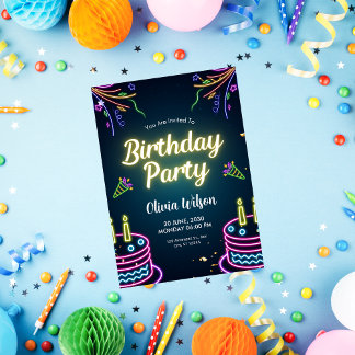 födelserbjudandekort Party - födelsedagskort Inbjudningar