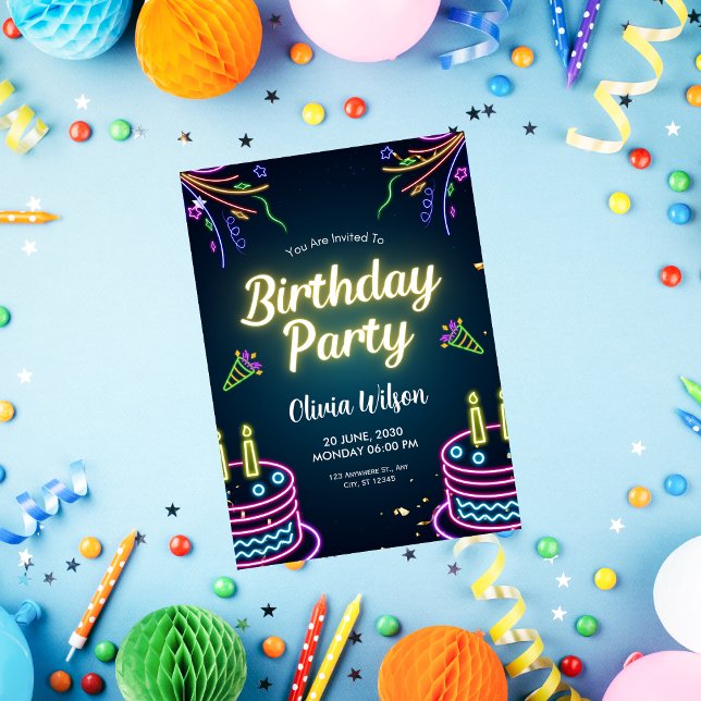 födelserbjudandekort Party - födelsedagskort Inbjudningar (Skapare uppladdad)