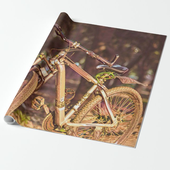 Födelserbjudanden till cykel älskare presentpapper (Utrullad)
