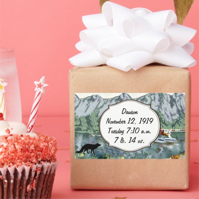 Födelseresultat i Alaska pojke Rektangulärt Klistermärke (Part)