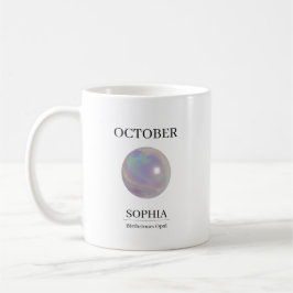 Födelsestein för oktoberfödelsedagar Opal Kaffemugg