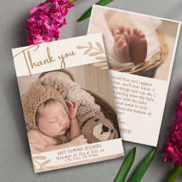 Födelsetalen Baby Birth Anouncement Tack Meddelande
