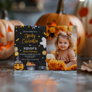 Födelsetalet Halloween fest Spooky Firande Inbjudningar