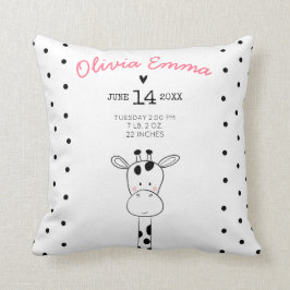 Födelsetalet Nursery Dekorativ kudde Modern Giraff