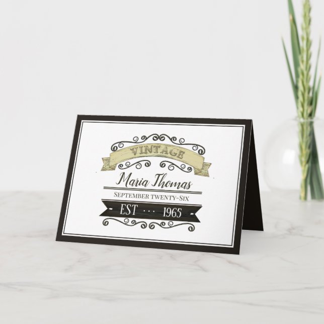 Födelsetypografi - praktisk Åldras för perfekt Kort (Framsida)