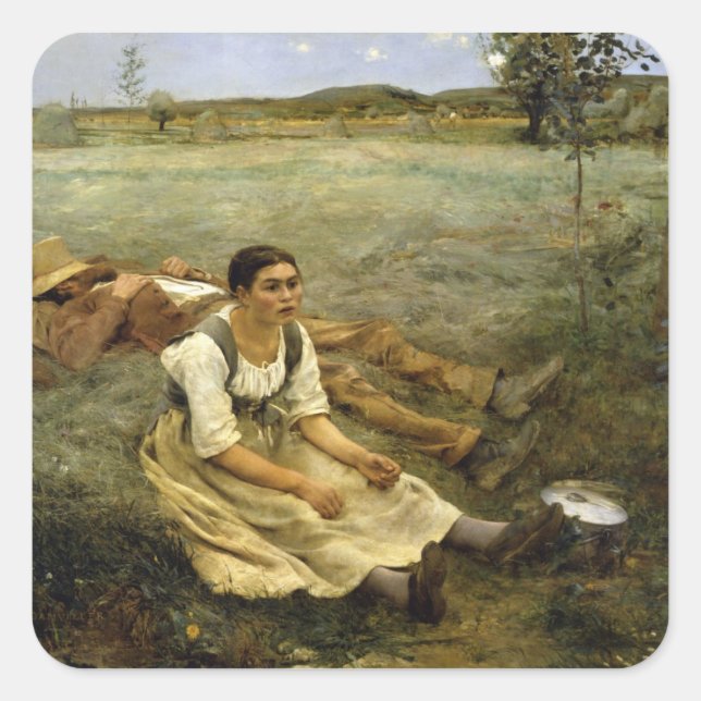 Foder Fyrkantigt Klistermärke (Framsida)