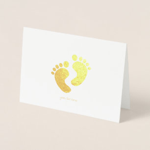 Foderhälsningskort i åldern Etched Gold Foil Baby Folierat Kort