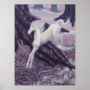 Foderhostgalloping av Giant Amethyst Träd Poster