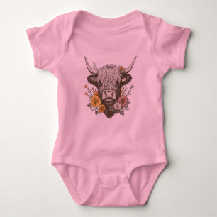 Foderhus Stil Highland Cow Graphic T Shirt