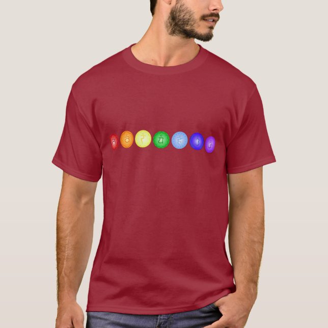 Fodra av 7 Chakras Tee Shirt (Framsida)