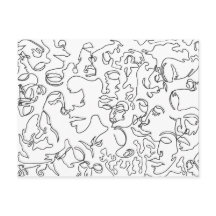 Fodra konstvykortet med ansikten