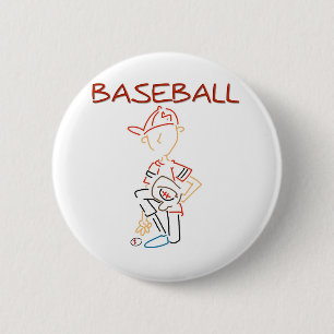 Fodra teckningbaseball knapp