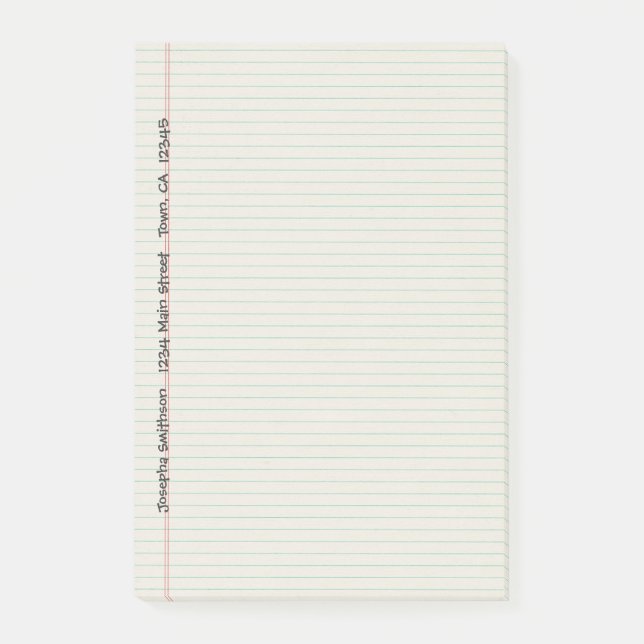 Fodrad anpassningsbar för post-it block (Framsida)