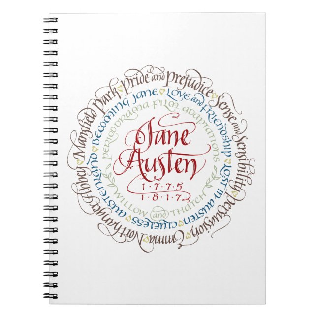Fodrad anteckningsbok - Jane Austen perioddramer (Framsidan)