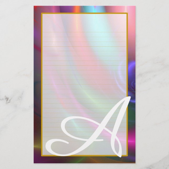 Fodrad brevpapper för Monogramfyrverkerier III bra (Framsida)