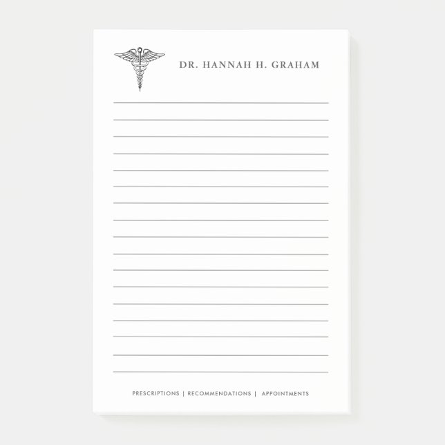 Fodrad doktor kontorsanpassade post-it block (Framsida)