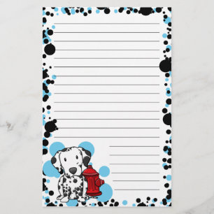 (Fodrad) Kawaii dalmatian- & brandpostbrevpapper, Brevpapper