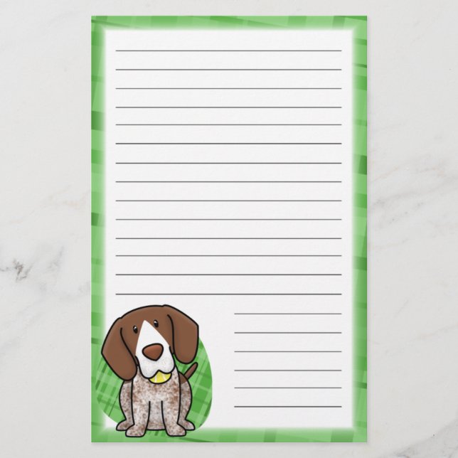 (Fodrad) Kawaii tysk Shorthair brevpapper, Brevpapper (Framsida)