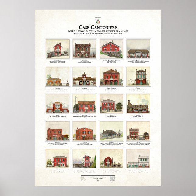 Fodral Cantoniere delle Regioni d'Italia Poster (Framsidan)