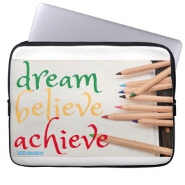 fodral: "DREAM, BELIEVE..." Laptop Fodral