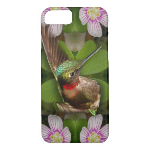 fodral för iPhone 7 - hummingbird i blom