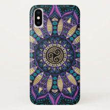 Fodral för iPhone X för CelticTriskele Mandala