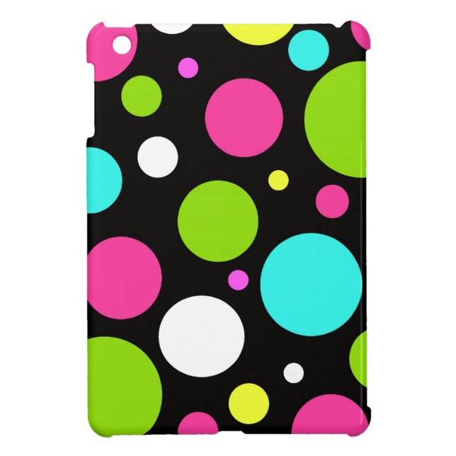 Fodral för kortkort för neonpolka dotsiPad iPad Mini Mobil Fodral (Baksidan)