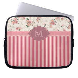 Fodral för Monogram för elegant vintageblommigt