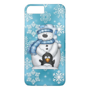 Fodral för plus för julsnögubbeiPhone 7 knappt