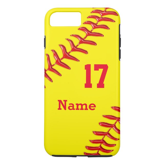 Fodral för plus för personligsoftballiPhone 7 Case-Mate iPhone Skal (Baksida)
