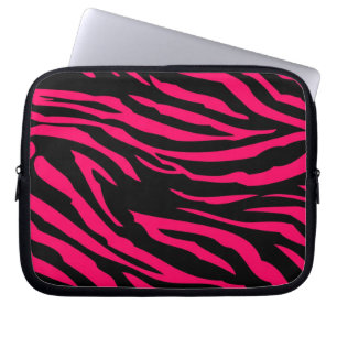 Fodral för svart zebra tryck för shock rosa djurt