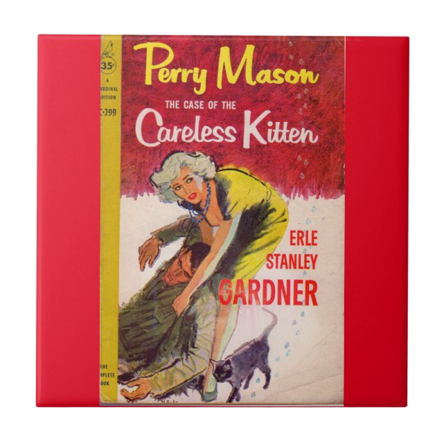 Fodral i det Carless Kitten bok täcket Kakelplatta (Framsidan)