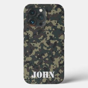 Fodral Iphone 13 Pro, militär stil, eget namn