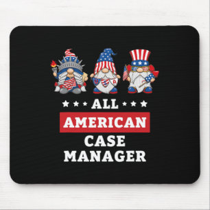 Fodral Manager Gnomes juli 4:e Amerikanska Flagga Musmatta
