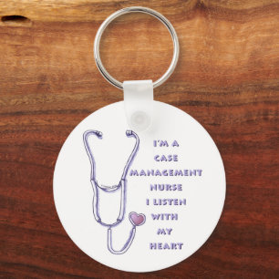 Fodral Manager Nurse Heart Nyckelring