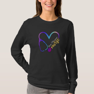 Fodral Manager Nurse Watercol Kärlek Heart Stethos T Shirt