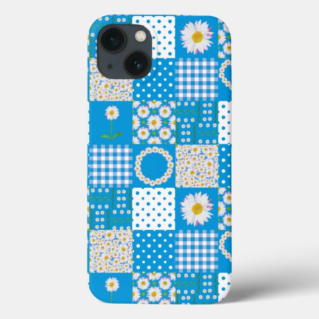 Fodral-Mate iPad Case: Daisy Chains, Faux Patchwor (Baksida)