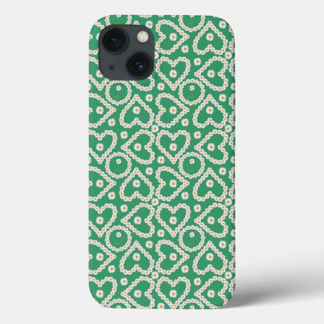Fodral-Mate iPad Case: Daisy Chains on Grönt (Baksida)