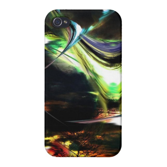fodral "tropisk storm " för iPhone 4, 4 Hud (Baksidan)