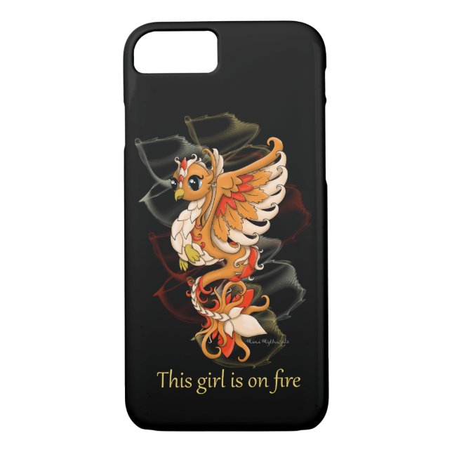 fodralPhoenix för iPhone mobil flicka på Fire Case-Mate iPhone Skal (Baksida)