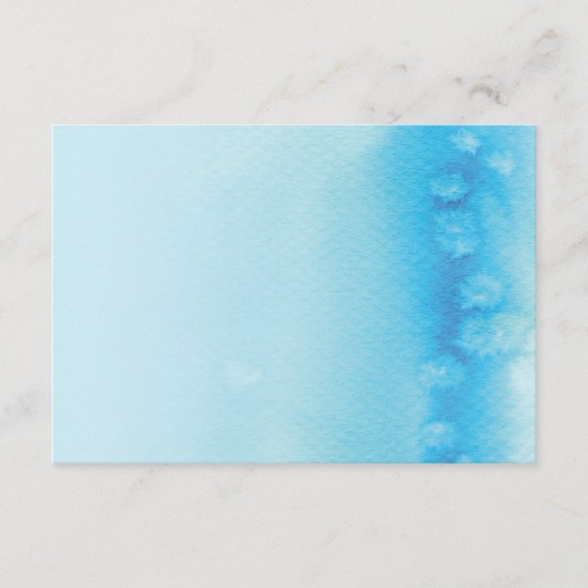 FODRALSKORT :: ombre watercolor blå Tilläggskort (Framsida)