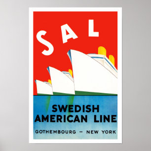 Fodrar den svenska amerikanen för SAL~ Poster