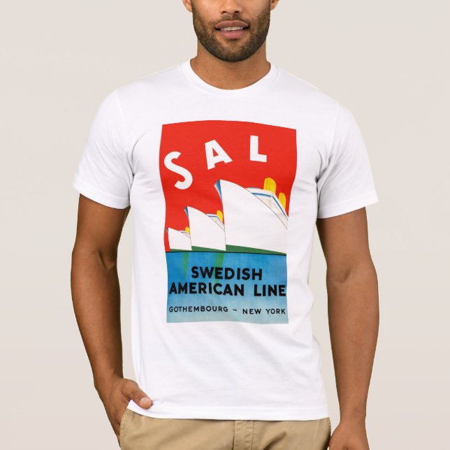 Fodrar den svenska amerikanen för SAL~ T Shirt (Framsida)