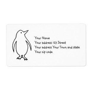 Fodrar roliga nya enkla för pingvinkonst fraktsedel