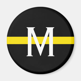 Fodrar tunn gult för dispatcheren monogramen magnet