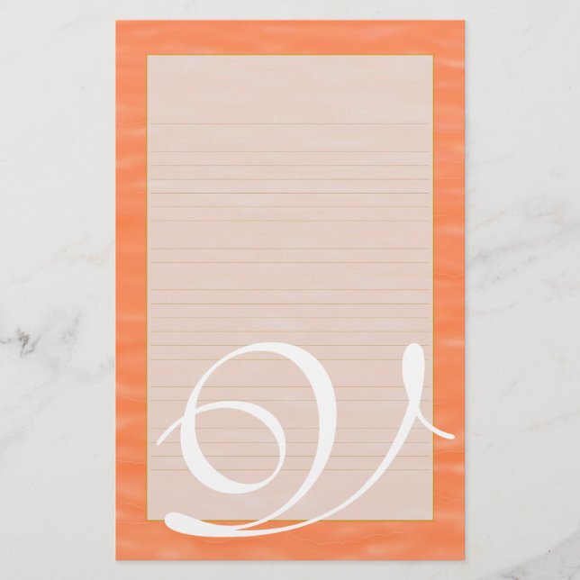 Fodrat fint för vatten för solnedgång för brevpapper (Framsida)