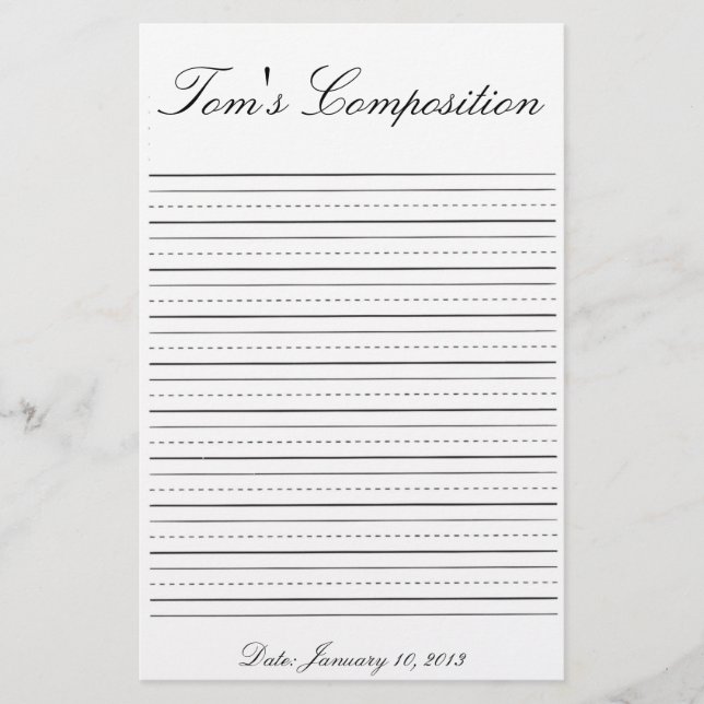 Fodrat läroverkpapper brevpapper (Framsida)