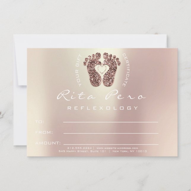 Fodret Ro Guld Reflexology Certificate Gift Copper (Framsida)