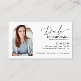 Födsel & Postpartum Barnmorska Doula Foto Ark Visitkort